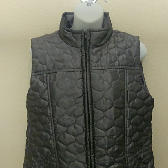 New Directions Quilted Gunmetal Vest - Picture 2 of 8